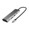 Stacja dokująca j5create 4K60 Elite USB-C 10Gbps Mini Dock 1x4K HDMI/2xUSB 3.1/2xUSB-C/Card Reader/1xRJ45 Gigabit; kolor srebrny JCD393-N