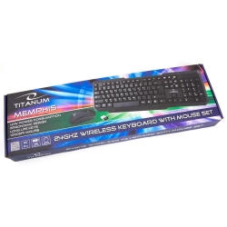 Zestaw klawiatura + mysz TITANUM MEMPHIS TK108 (USB; (US); kolor czarny; optyczna; 1000 DPI)-108900