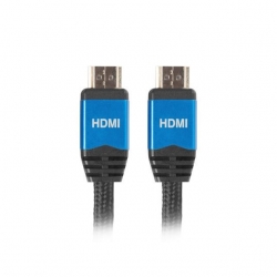 Kabel Lanberg Premium CA-HDMI-20CU-0018-BL (HDMI M - HDMI M; 1,8m; kolor czarny)
