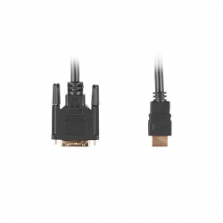 Kabel Lanberg CA-HDDV-10CC-0018-BK (HDMI M - DVI-D (18+1) M; 1,8m; kolor czarny)-57344