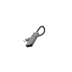 LINQ HUB USB-C ADAPTER 2IN1 (1X HDMI 2.0 4K/60HZ, 1X USB-C PD 100W DO ZASILANIA), PLECIONY KABEL 15 CM-785683